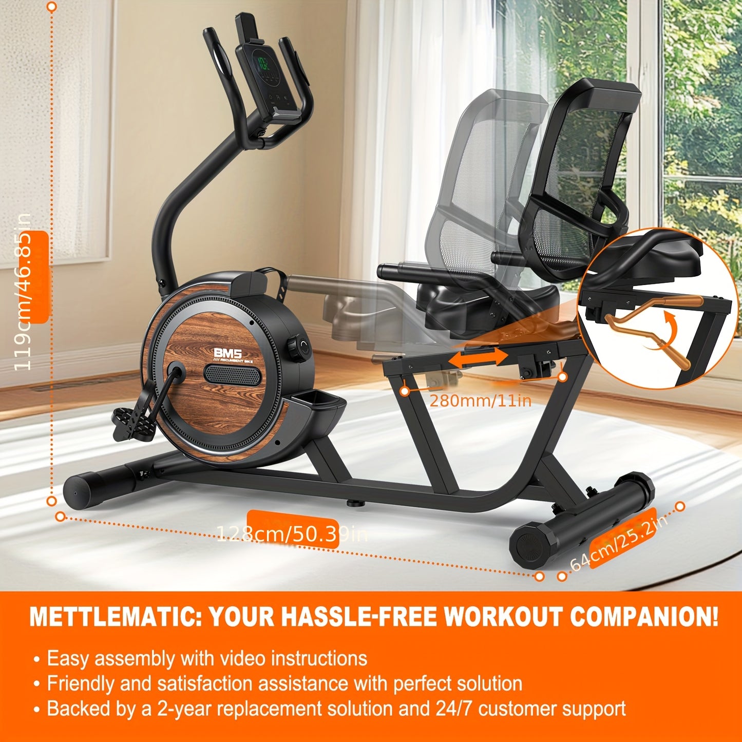 Hometrainer – Fitnessfiets – Ergometer – Magnetische Fiets – Zittende Fiets – Bluetooth Connectiviteit – 16 Weerstandsniveaus Met Hartslagmeter – Zwart