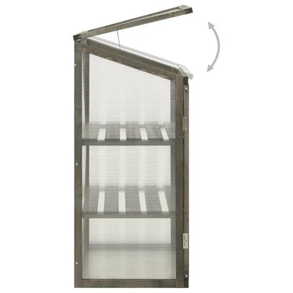 Kasje – Kweekkas – Mini Kas – Plantenkas – Kweekhuisje – Duurzaam Vurenhout – Compact 60x45x100 cm