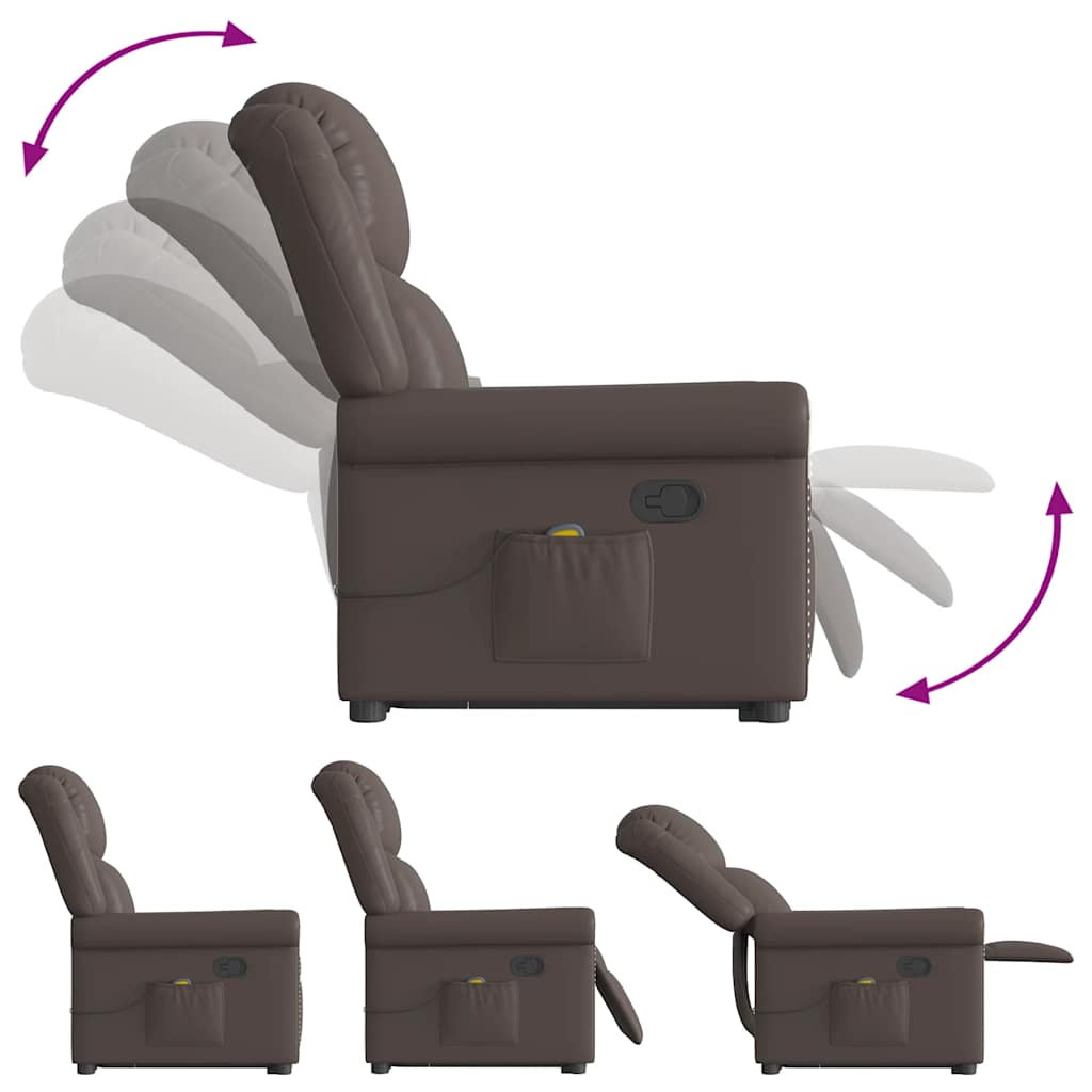 Sta op stoel – Relaxfauteuil – Elektrische Fauteuil – Verstelbare Stoel – Zitstoel – Elektrisch verstelbaar – Kunstleer bekleding – 135° kantelbaar