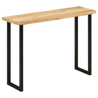 Consoletafel – Sidetable – Bureau – Bijzettafel – Telefoontafel – Massief Mangohout – Natuurlijke Boomrand 105x33x76 cm