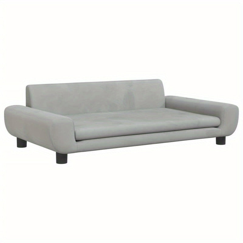 Hondenbed – Hondenkussen – Huisdierenmand – Dogbed – Lichtgrijs – Luxe Velvet – Ruim en Comfortabel – Polyester Materialen