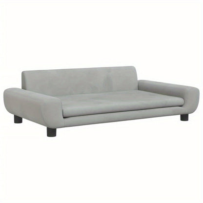 Hondenbed – Hondenkussen – Huisdierenmand – Dogbed – Lichtgrijs – Luxe Velvet – Ruim en Comfortabel – Polyester Materialen