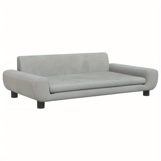 Hondenbed – Hondenkussen – Huisdierenmand – Dogbed – Lichtgrijs – Luxe Velvet – Ruim en Comfortabel – Polyester Materialen