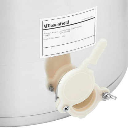 Honey Extractor with a Steel Sieve, Lid And Valve 100 L