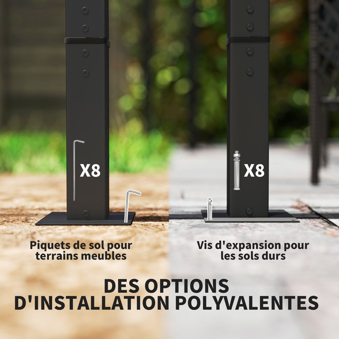 Pergola – Tuinpaviljoen – Prieel – Terrasoverkapping – Zonwering – Uitschuifbaar Polyester Dak – 3x3 Meter – UPF30+ Bescherming