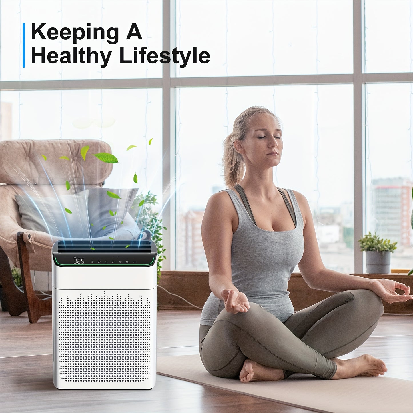 Luchtfilter – Luchtreiniger – Air Purifier – Luchtzuiveraar – Luchtfilter voor huis – Hepa Filter – Stil 23 dB – Timerfuncties & Automodus