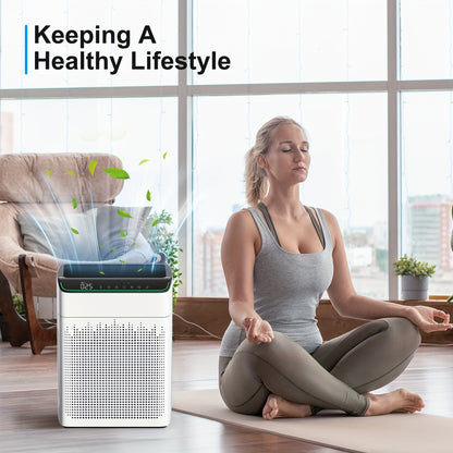 Luchtfilter – Luchtreiniger – Air Purifier – Luchtzuiveraar – Luchtfilter voor huis – Hepa Filter – Stil 23 dB – Timerfuncties & Automodus