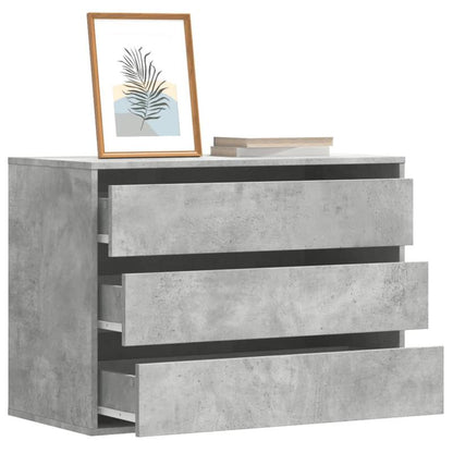 Opbergkast Beton Grijs – Bergkast – Ladekast – Vitrinekast – Opslagmeubel – Houten Constructie – 80x41x58 cm – Vergrendelbare Lades – Vloerstaander