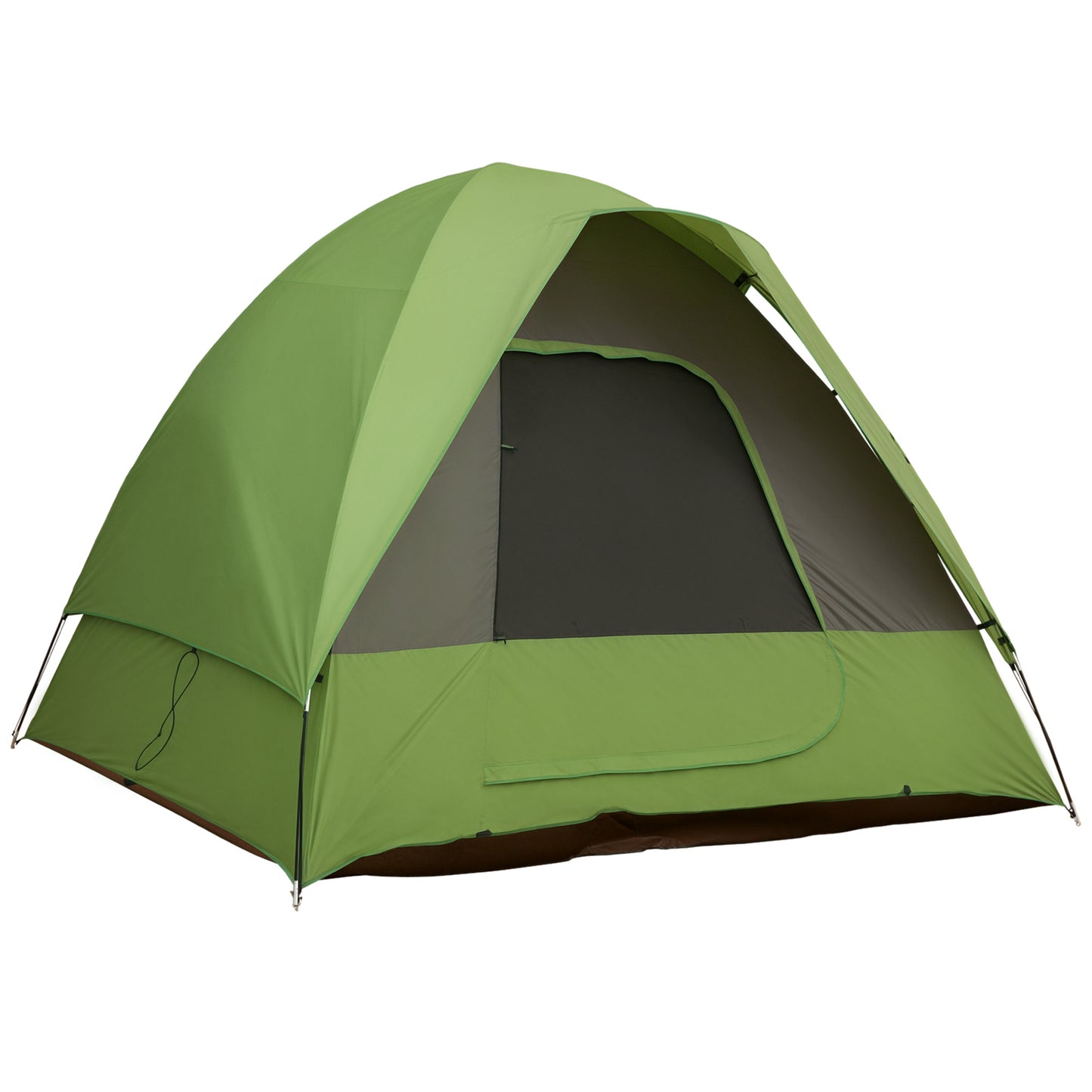 Groene Tent – Kampeertent – Reistent – Autotent – Buitentent – 4-5 Persoons – Stevig Polyester & Lichtgewicht Glasvezel Frame – Ruime Stahoogte 230 cm