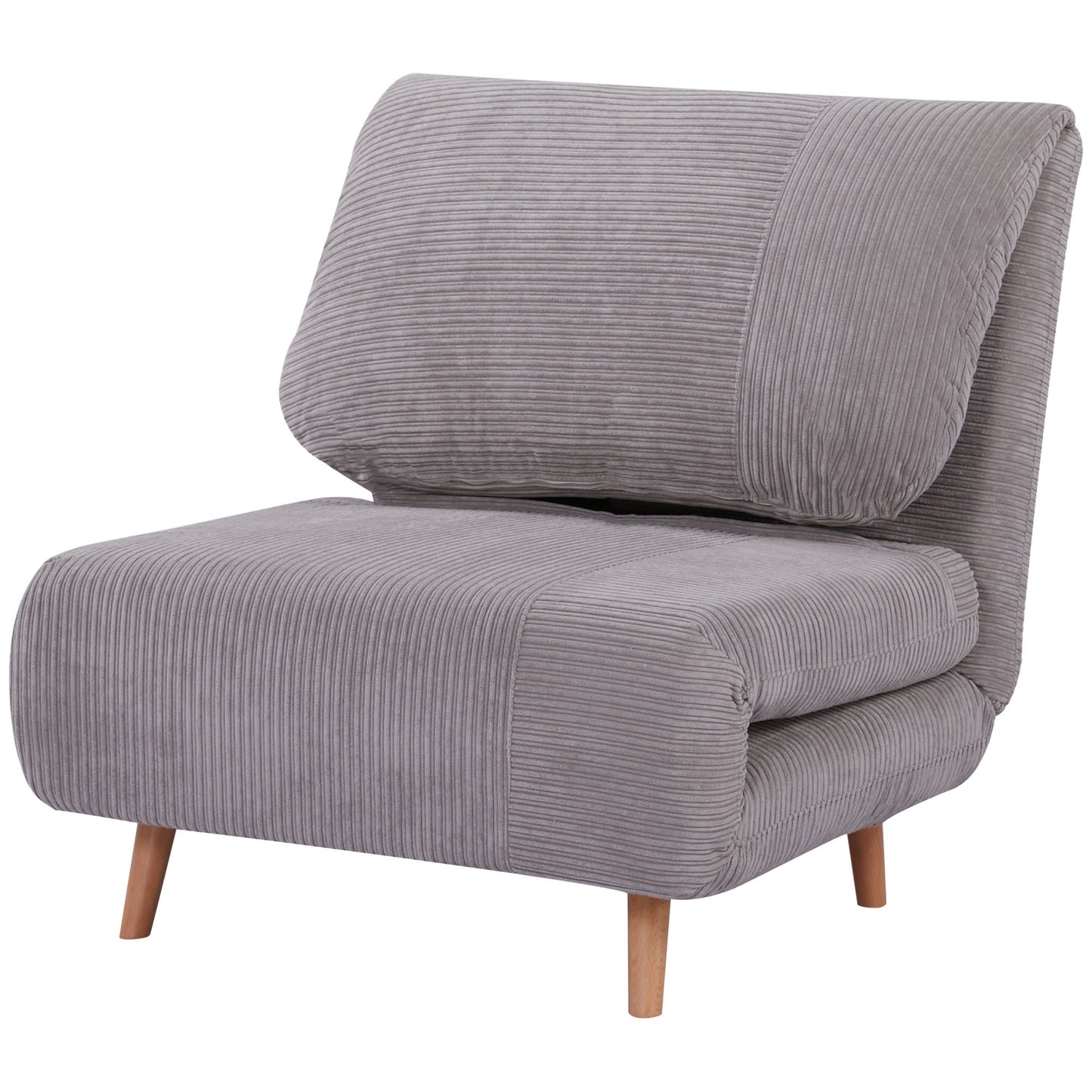 2-in-1 Slaapbank – Slaapbank Bed – Bedbank – Sleeperbank – Lichtgrijs – Verstelbare Vouwmatras – Chaise Lounge Met Corduroy Bekleding