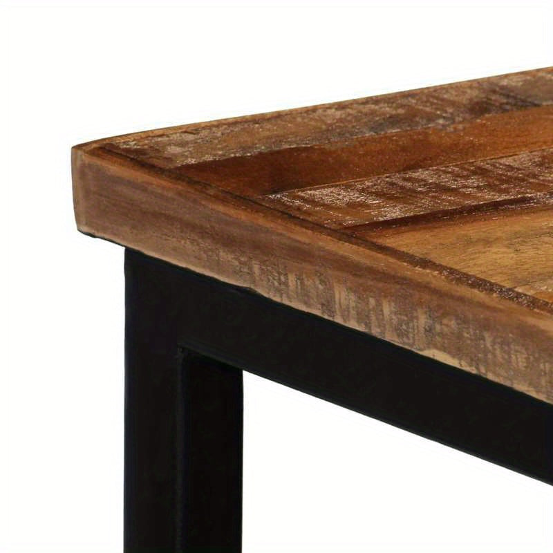 Wall Table Made of Solid Recycled Teak Wood, Measuring 90X30X76 Cm, Standing Shelf