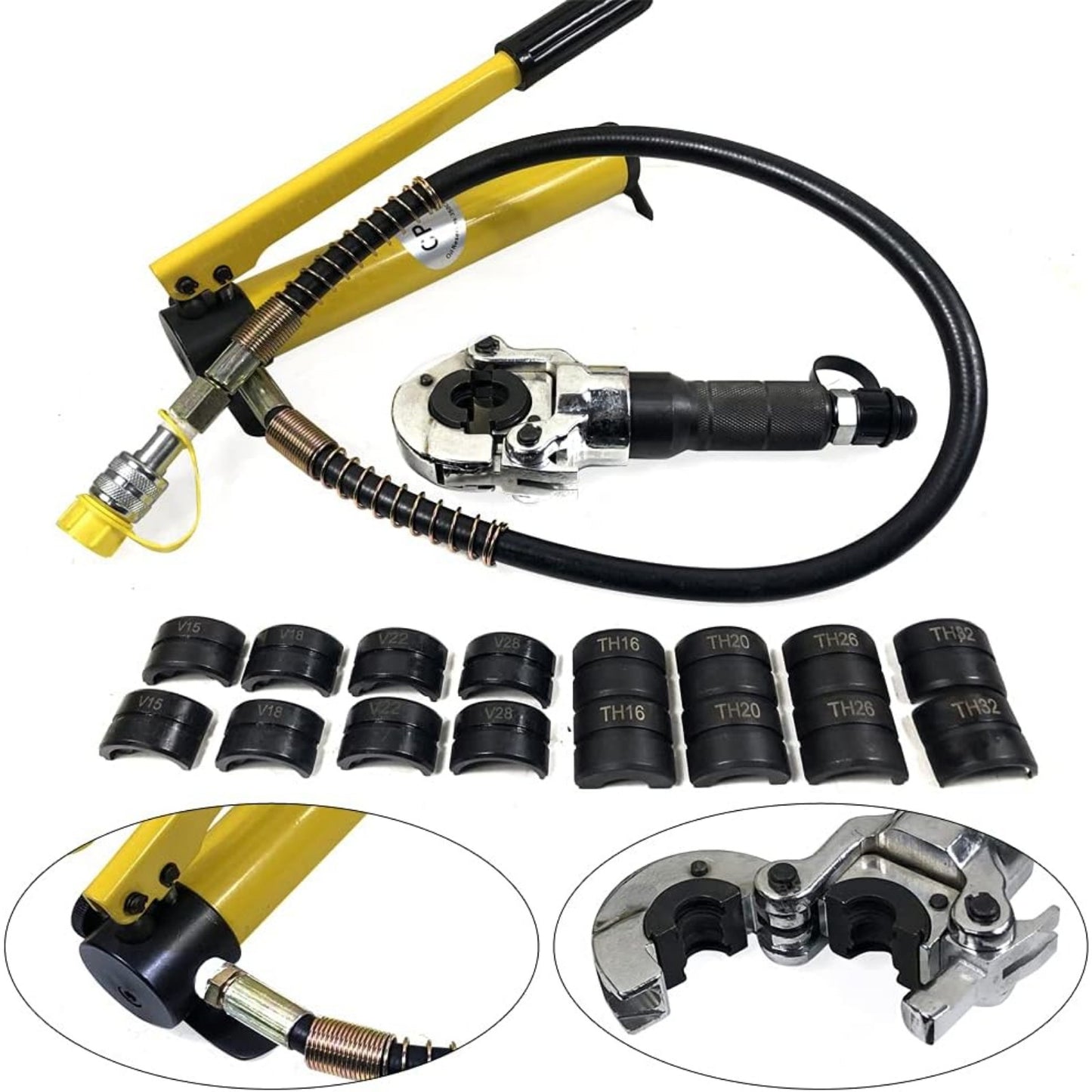 Hydraulische Krimptang – Pers Tang – Buizen Krimptang – Kabels Knijptang – Pijpen Persgereedschap – 6 Ton Perskracht – 360° Draaibare Kop