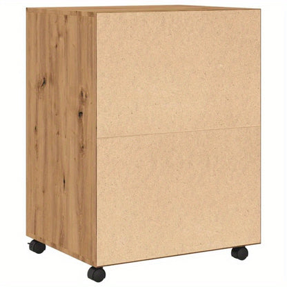 rolkast houten – rollende kast – opbergkast – verrijdbare kast – houten kast – handgemaakt eikenhout – 60x48x81 cm – duurzaam massief hout