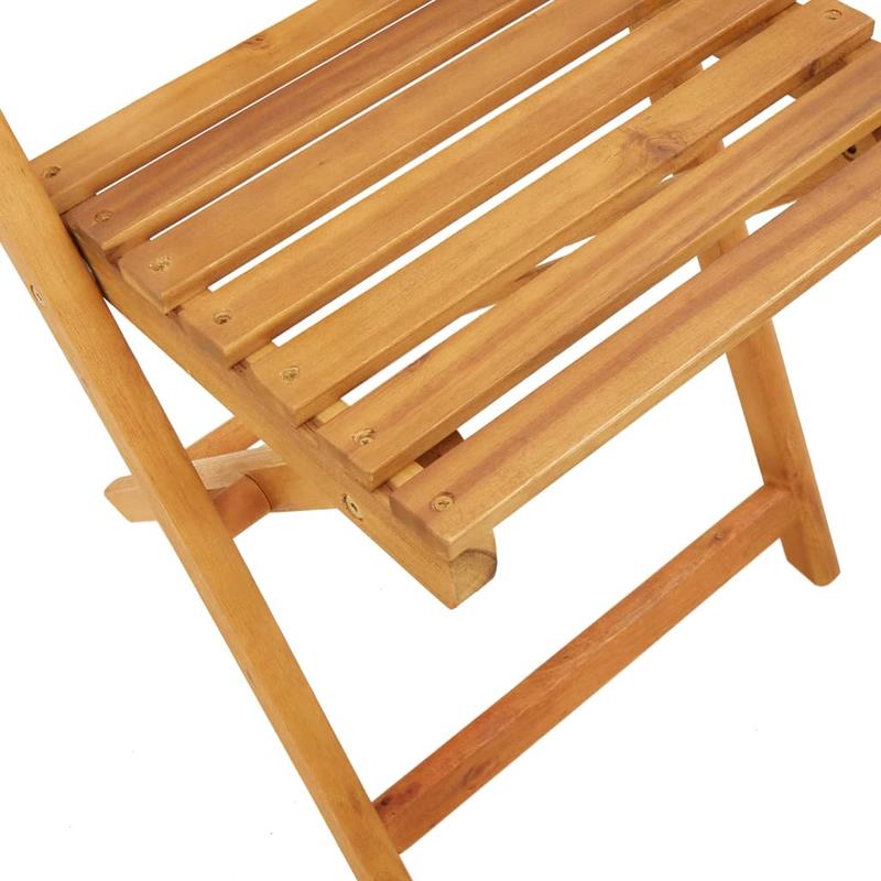 Inklapbare Tuinstoelen – Opvouwbare Stoelen – Buitenstoelen – Campingstoelen – Massief Acaciahout – Polyester Stof – Draagvermogen 110 Kg