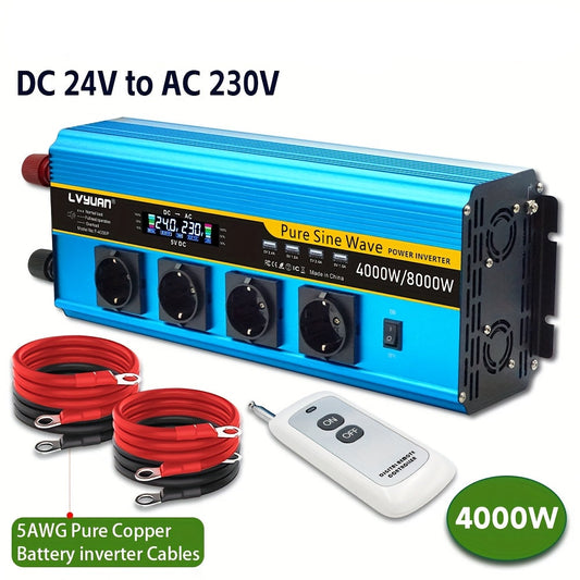 Omvormer 24V – Snelheidsregelaar – Motordriver – Elektronische Regelaar – Elektrische Aansturing – Hoge Vermogen 4000W – Eenvoudige Installatie Vaste Bedrading