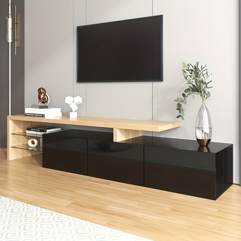 TV-standaard – Tv-meubel – Entertainmentmeubel – Mediameubel – TV-kast – Strak Mat Zwart – Robuuste Constructie – Ruimtebesparend Design