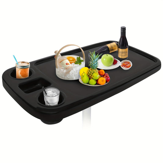 Afneembare Tafel – Boottafel – Pontontafel – Campertafel – Tafelblad – Waterbestendig ABS – Grote Afmeting 86,4 x 45,7 cm – Ingebouwde Bekerhouders & Telefoonhouder