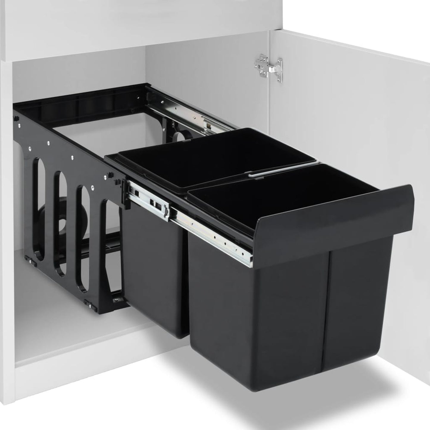 Onderkast Organizer – Afvalbak – Prullenbak – Afvalemmer – Keukenopberger – RVS 36 Liter – Soft-Close Dual Compartiment