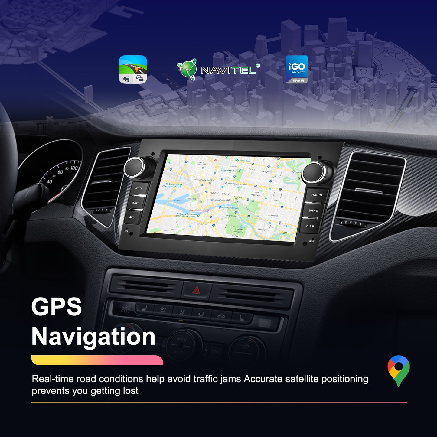 7-inch Autoradio – Touchscreen Radio – Multimedia Systeem – Navigatie Systeem – Android Auto Radio – Android 13 – Wireless CarPlay & AHD Achteruitrijcamera