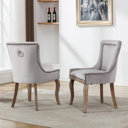 Eetkamerstoel – Keukenstoel – Woonkamerstoel – Gestoffeerde Stoel – Vintage Stoel – Velours Bekleding – Massief Houten Frame