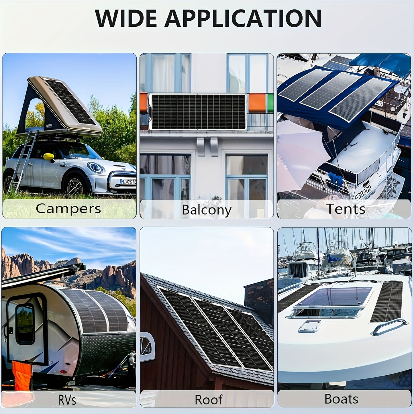 Flexibel Zonnepaneel – Zonnecel Paneel – Zonne-energie Paneel – Solar Panel Set – Camping Zonnepaneel – 2x100W Monokristallijn – Lichtgewicht En Weerbestendig