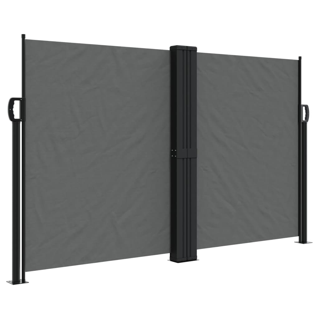 Windscherm – Windbreker – Uitschuifbaar – Tuinscherm – Privacyscherm – 140x1000 cm – Weerbestendig – Stalen Frame – Antraciet