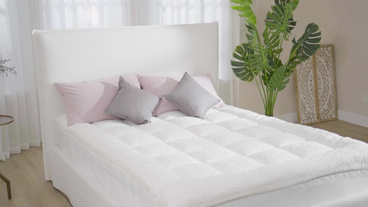 matrastopper – topmatras – matrasoplegger – topdekmatras – matrasbeschermer – 90x200 cm – dubbele laag met gel en cooling pillow – afneembare wasbare bamboe hoes