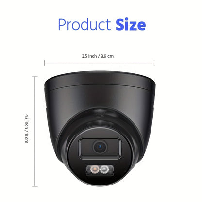 Buitencamera – Beveiligingscamera – IP Camera – CCTV Camera – Zwarte Beveiligingscamera – 3K Ultra HD Beeld – AI Mens- en Voertuigherkenning