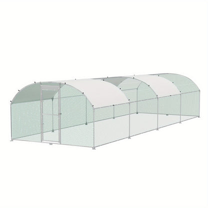 Kippenren – Kippenhok – Buitenren – Pluimvee Ren – Dierenren – 3x6 Meter – Verzinkt Stalen Frame – PE Koepeldak