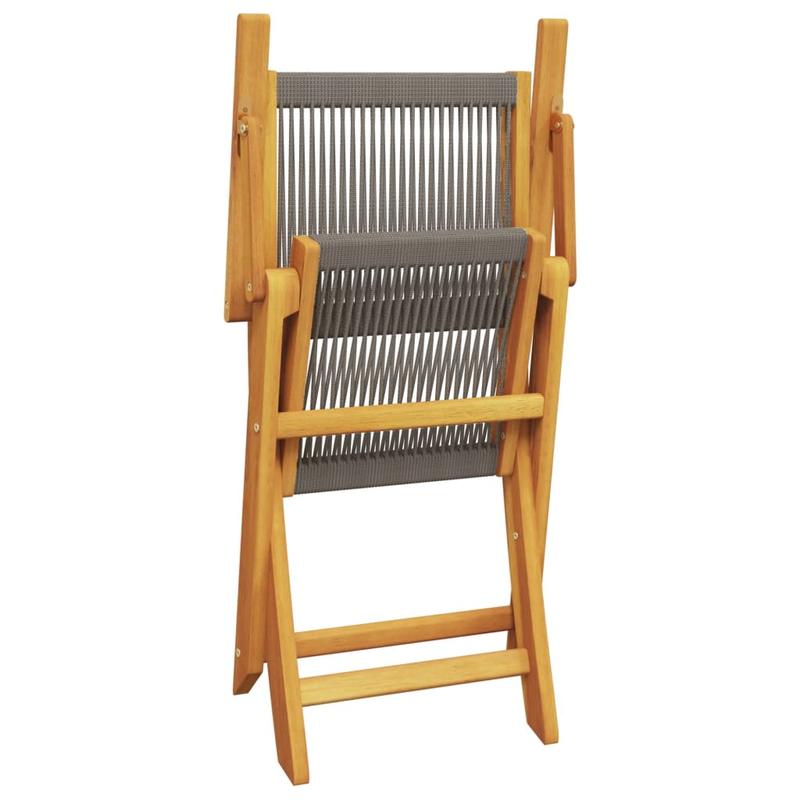 Inklapbare Tuinstoel – Buitenstoel – Campingstoel – Vissersstoel – Picknickstoel – Massief Acaciahout – Lichtgewicht Polypropyleen Frame