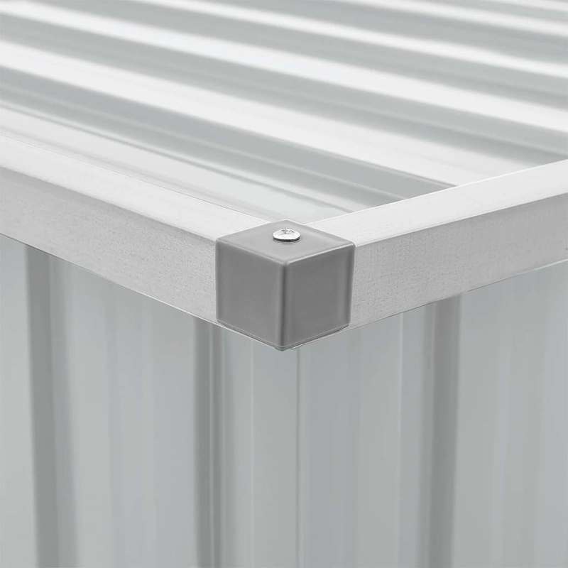 Opbergbox Tuinbox Tuinkist Opbergkist Opbergbak – Grijs Betonlook – Stevig Gegalvaniseerd Staal – 129x67x65 cm