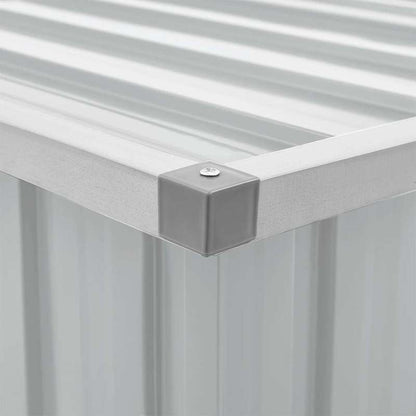 Opbergbox Tuinbox Tuinkist Opbergkist Opbergbak – Grijs Betonlook – Stevig Gegalvaniseerd Staal – 129x67x65 cm