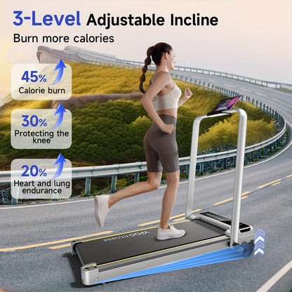 Loopband – Wandelband – Walking Pad – Treadmill – Hometrainer – Inklapbaar – Met Hellingsfunctie – Stille Motor – App Bediening