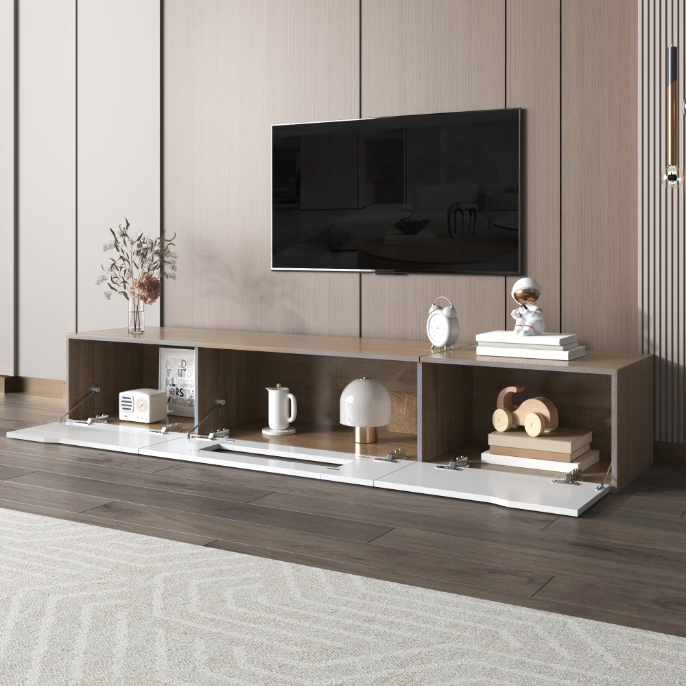 TV Meubel – TV Kast – TV Dressoir – Mediameubel – Tv Stand – Modern Minimalistisch Design – Ruime Opbergruimte – 180x35x30 cm – Onderhoudsvriendelijk Zonder Elektriciteit