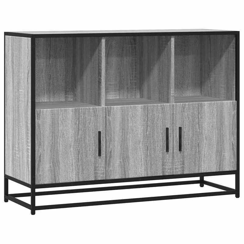 Sideboard 100x35x76cm edited wood gray sonoma oak-colored Practical and removable