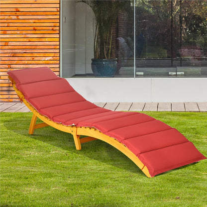 Houten Ligstoel – Tuinstoel – Ligbed – Lounger – Zonnebed – Verstelbaar – Massief Eucalyptus Hout – Inclusief Dicht Schuimkussen – Opvouwbaar – Max 180 kg Draagvermogen