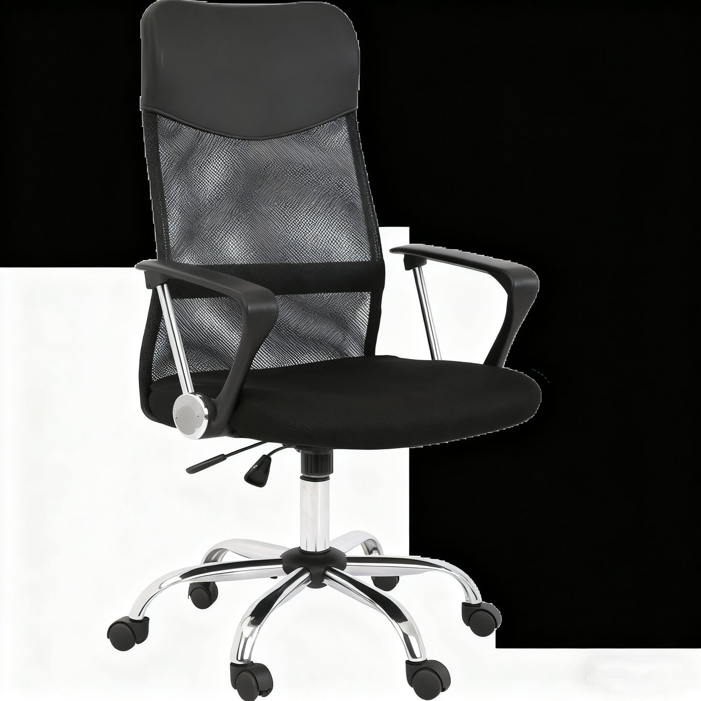 Bureaustoel – Office Chair – Kantoorstoel – Draaistoel – Ergonomische Stoel – Verstelbare Lendensteun en Hoofdsteun – Rugleuning Kantelbaar 90°-120° – Max. 120 kg – Hoogte Verstelbaar