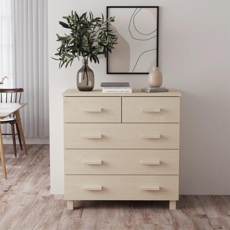 Sideboard HAMAR 79x40x80cm solid pine wood honey brown