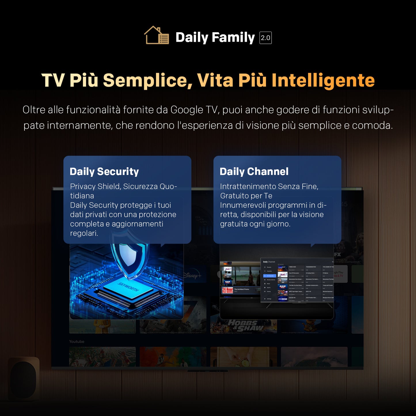 Smart TV – Televisie – QLED TV – 4K Ultra HD – Google TV – 43 Inch – 120Hz HSR Verversing – Dolby Vision HDR