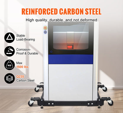 Mobiele Basis – Verstelbare Onderstel – Apparaten Dolly – Machine Rolling Frame – Zware Lasten Verplaatsing – 46x61 cm – Draagvermogen 680 kg – Q235 Koolstofstaal