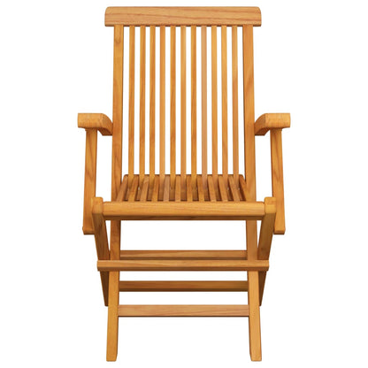 Teak Houten Tuinset – Tuinmeubelset – Buitenmeubilair – Eettafel Set – Terrasmeubilair – Inklapbare Stoelen Met Armleuning – Weerbestendig Massief Teak – Afm. 160x80x75 cm