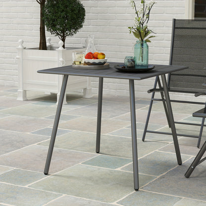Eettafel Steel – Dinertafel – Balkontafel – Metaal Tafel – Industriële Tafel – Stevig Stalen Frame – Compact 80x80 cm Voor 4 Personen