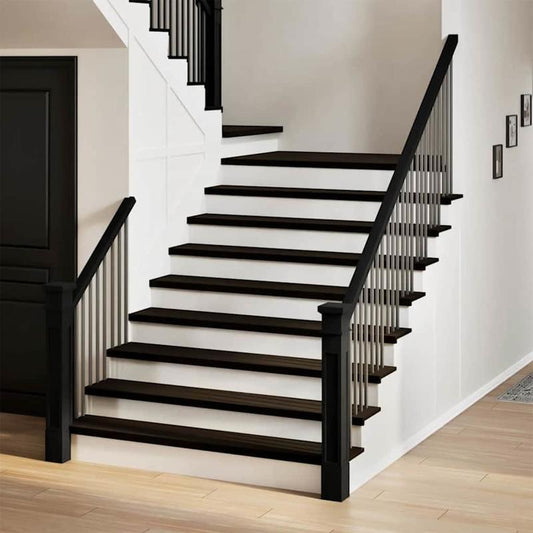 Trapbomen – Traptreden – Trapbescherming – Antislip Traplatten – Donker Eikenhout – 120x30x2 cm – Massief Hout – Antislip Oppervlak