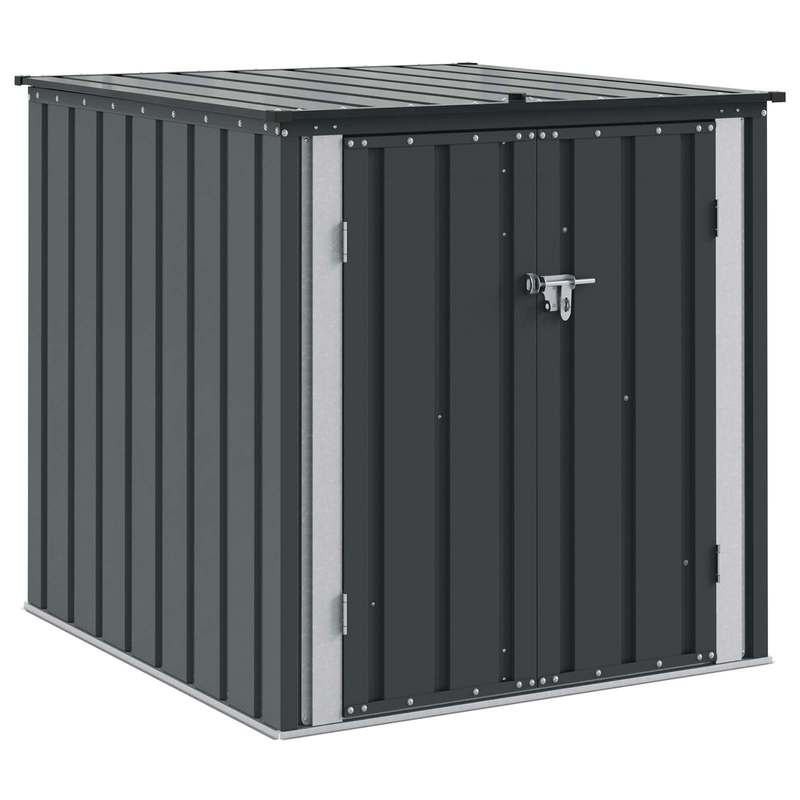 Tuinkist – Tuinbox – Tuinopslag – Opbergkist – Opbergbox – Zwart – Stalen Tuinkist – Ruim Formaat 101,5x107x100 cm