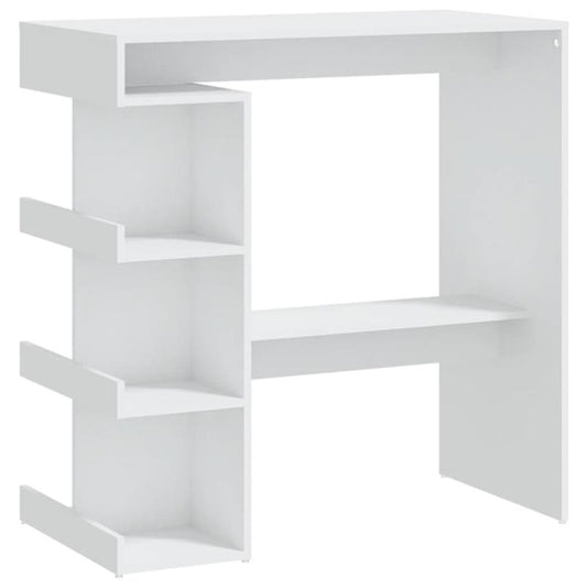 Witte Houten Bar – Bartafel – Barmeubel – Drinktafel – Tafelbar – Hardhouten Constructie – Inclusief Opbergrek