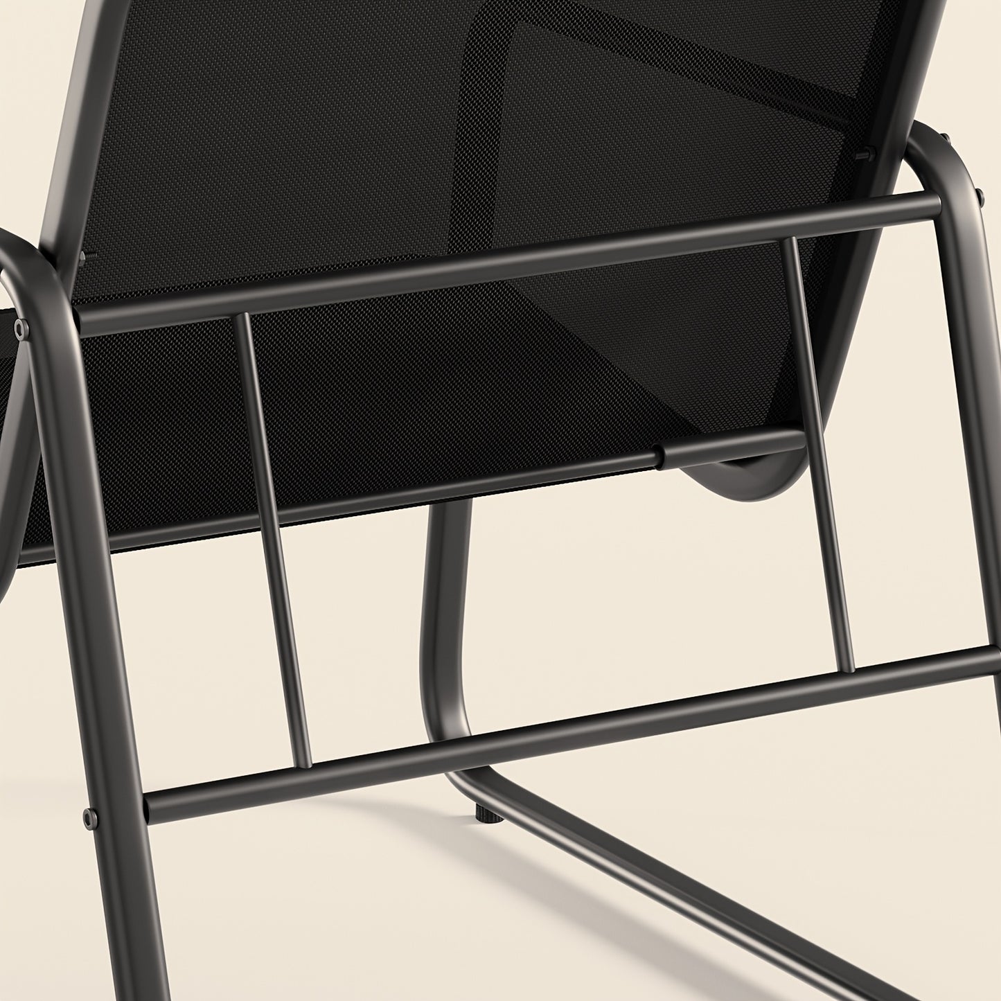Tuinstoelset – Tuinstoelen – Balkonstoelen – Terrasstoelen – Tuinmeubelen – Snel Droogend Teslin – Duurzaam Metalen Frame Met Glazen Tafelblad