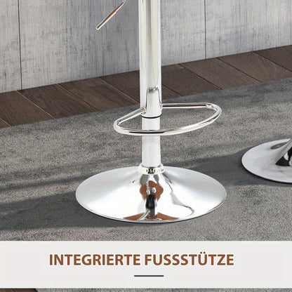 Barstoel – Barkruk – Barstoel Kruk – Keukenstoel – Barkrukken Set – Verstelbaar In Hoogte – 360° Draaibaar – Zwart Kunstleer – Met Rugleuning En Voetsteun – Max 120 kg – 46x53,5x85-106 cm