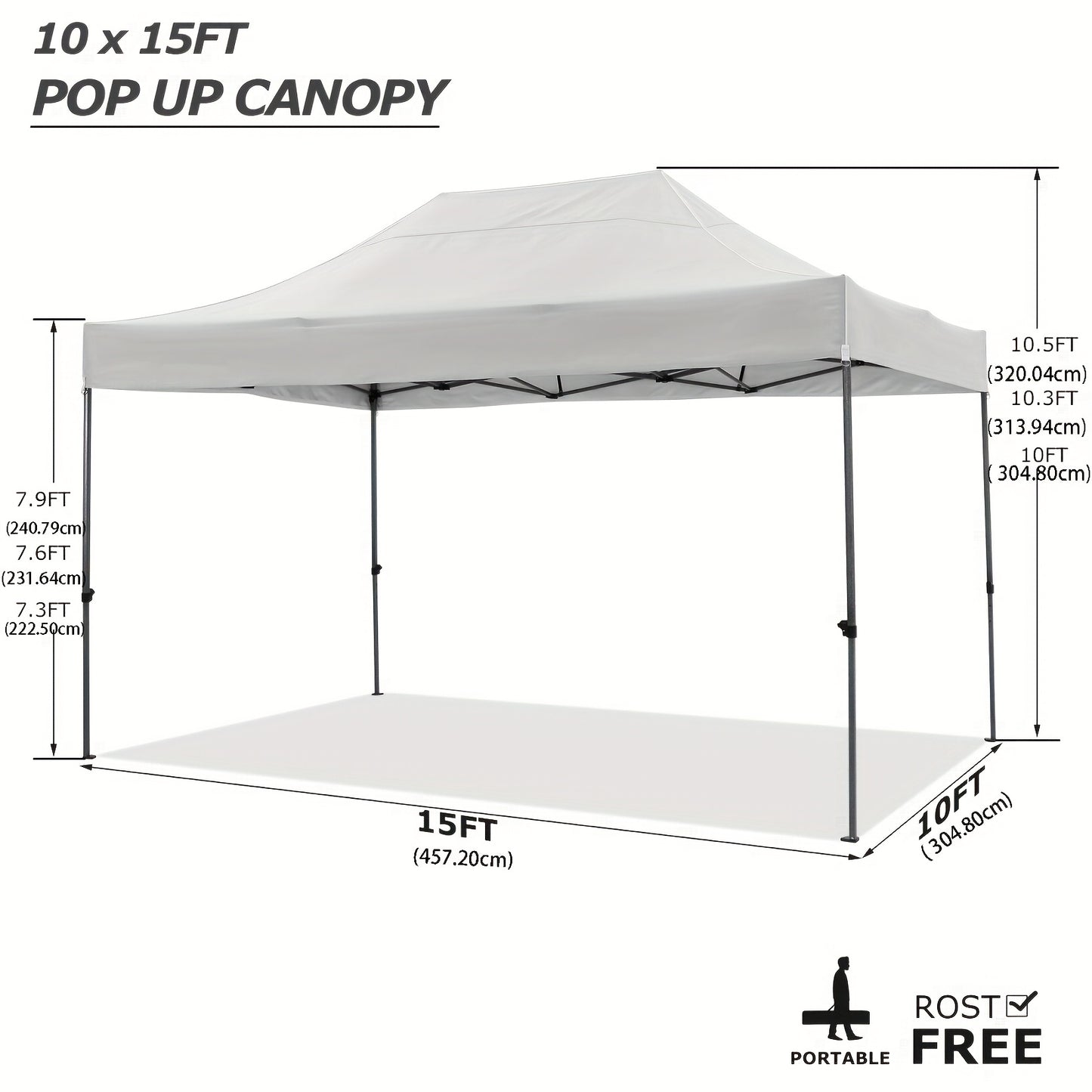 Pop-Up Partytent – Vouwtent – Tent Met Zijwanden – Buiten Shelter – 3 Afneembare Zijwanden – Aluminium Frame