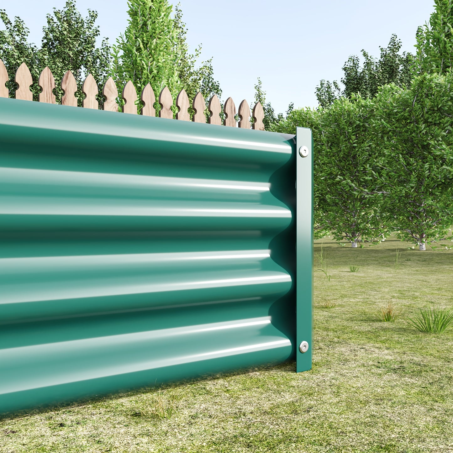 Hoogtebed Tuin – Verhoogd Plantenbed – Moestuinbak – Tuinbak – Bloemenbak – Metalen Plantbak – Stevig Stalen Frame – Zonder Bodem Ontwerp