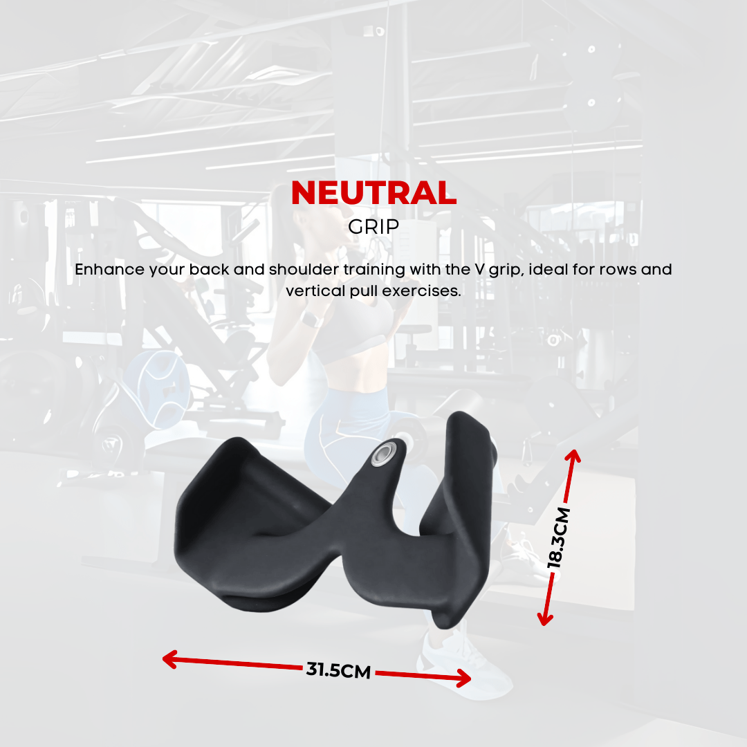 Fitnessgrepen – Trainingsgrepen – Handgrepen – Roeigrepen – Lat Pulldown Grepen – 5 Verschillende Grepen – Comfortabele Foam Rubber Coating